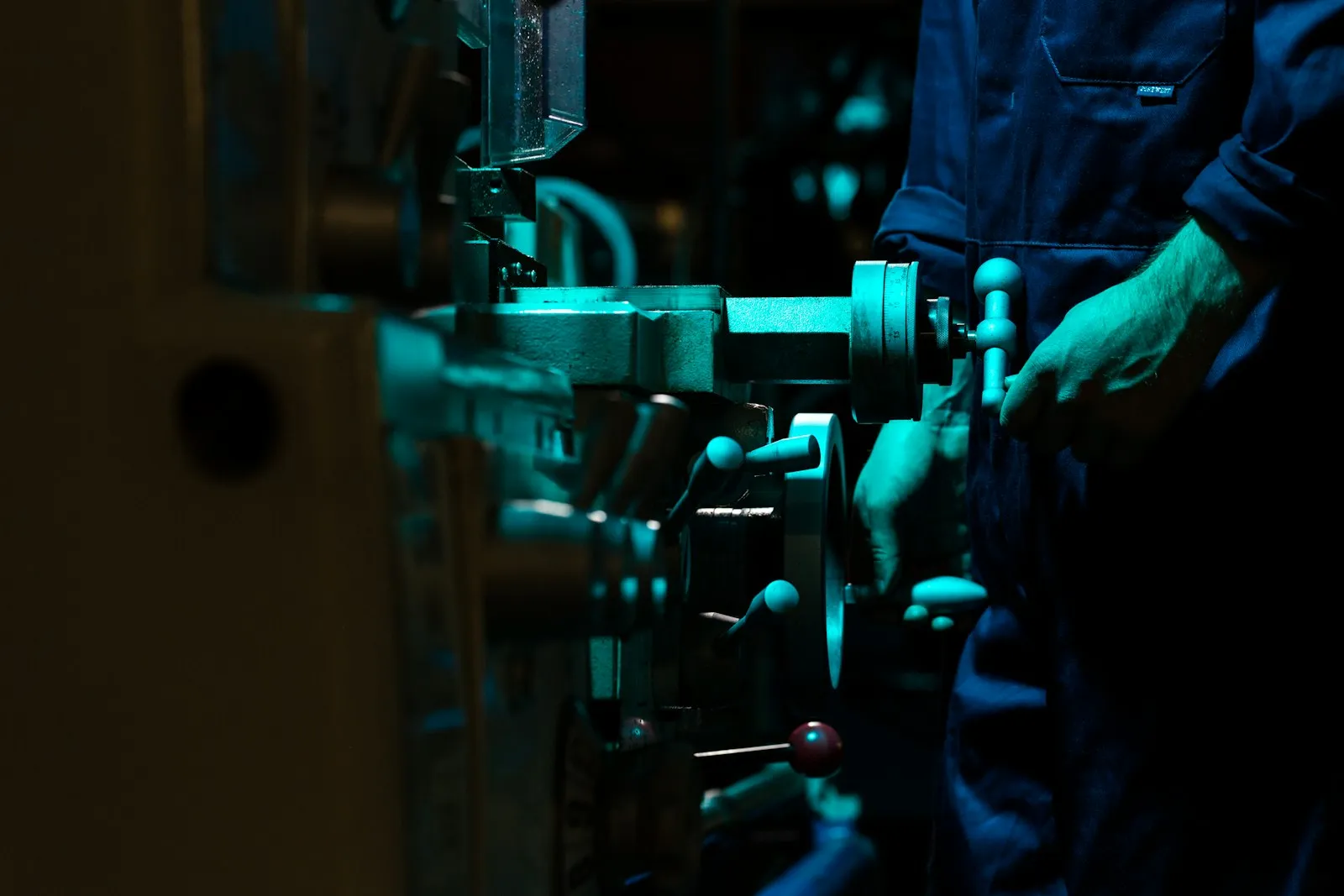 IPS technician performing precision machinery work